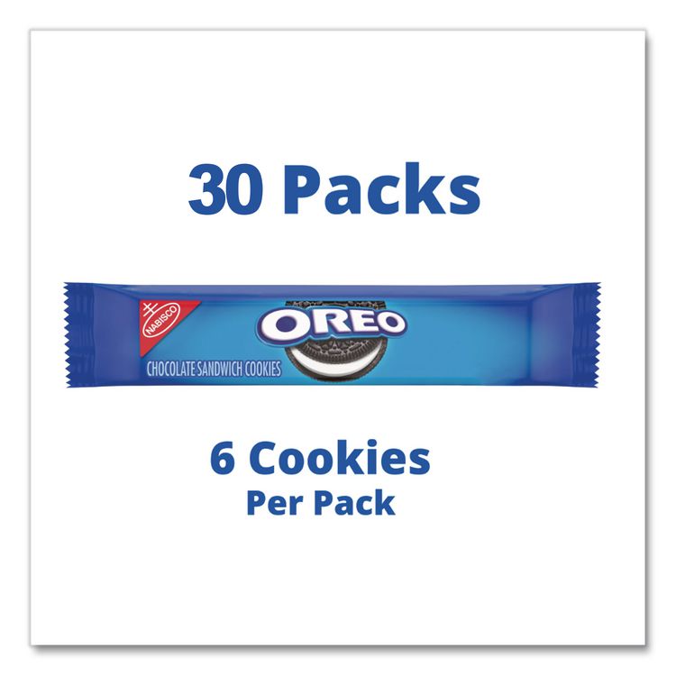Oreo Cookies Single Serve Packs, Chocolate, 2 oz Pack, 30/Carton