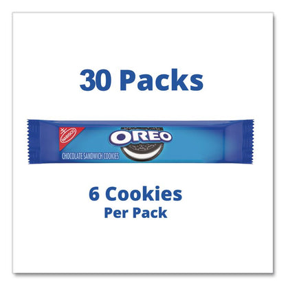 Oreo Cookies Single Serve Packs, Chocolate, 2 oz Pack, 30/Carton