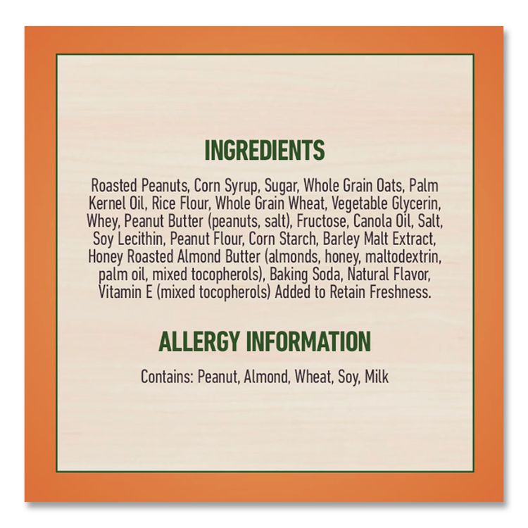 Granola Bars, Sweet and Salty Peanut, 1.2 oz Pouch, 48/Box
