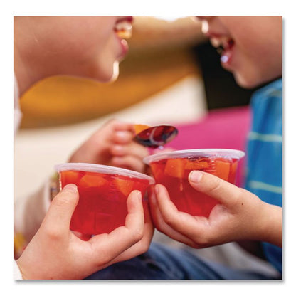 Fruit in Gel Cups, Mandarins/Orange, Peaches/Strawberry, 4.3 oz Cups, 16 Cups/Carton