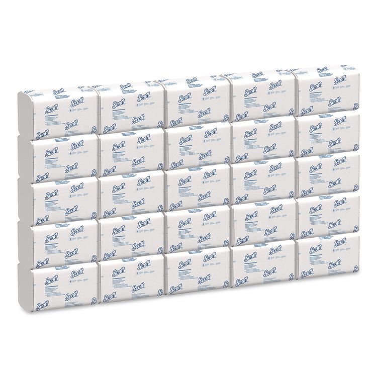 Essential Low Wet Strength Multi-Fold Towels, 1-Ply, 9.4 x 12.4, White, 175/Pack, 25 Packs/Carton