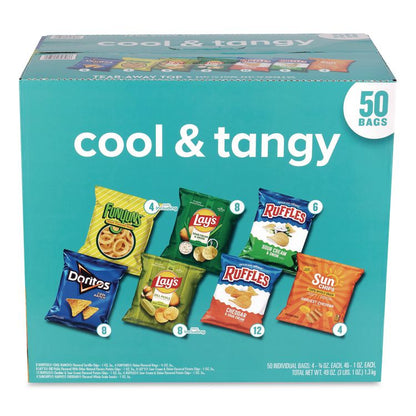 Cool and Tangy Mix Variety Pack, Assorted Flavors, (4) 0.75 oz/(46) 1 oz, 50 Bags/Carton