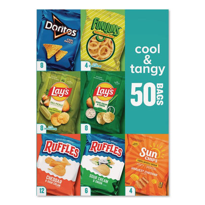 Cool and Tangy Mix Variety Pack, Assorted Flavors, (4) 0.75 oz/(46) 1 oz, 50 Bags/Carton
