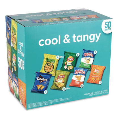 Cool and Tangy Mix Variety Pack, Assorted Flavors, (4) 0.75 oz/(46) 1 oz, 50 Bags/Carton