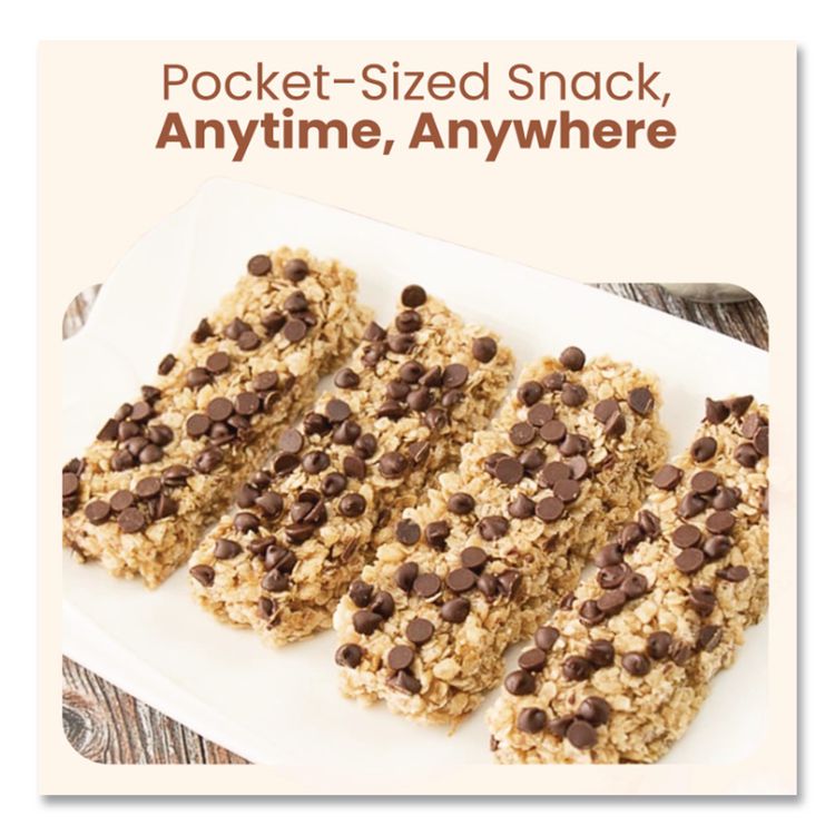 Chewy Chocolate Chip Granola Bars, 0.88 oz Bar, 60 Bars/Box