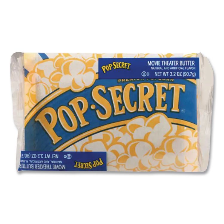 Microwave Popcorn, Movie Theater Butter, 3 oz Bags, 30/Carton