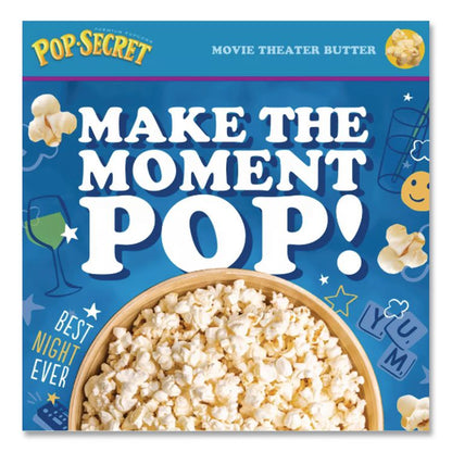 Microwave Popcorn, Movie Theater Butter, 3 oz Bags, 30/Carton