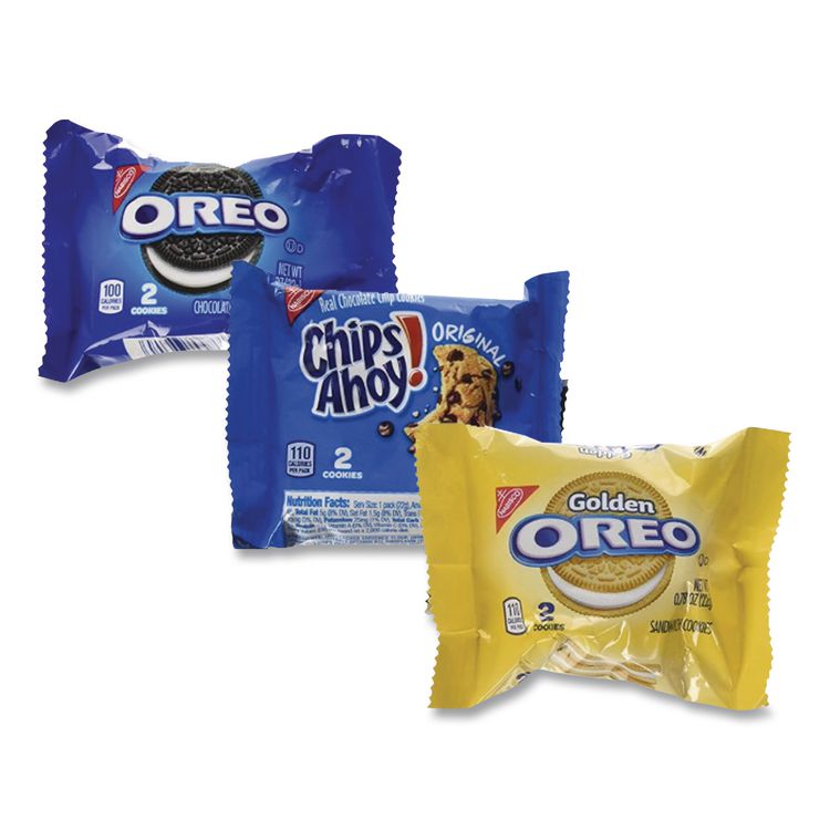 Cookie Variety Pack, Assorted Flavors, 0.77 oz Pack, 60 Packs/Carton