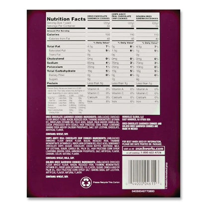Cookie Variety Pack, Assorted Flavors, 0.77 oz Pack, 60 Packs/Carton