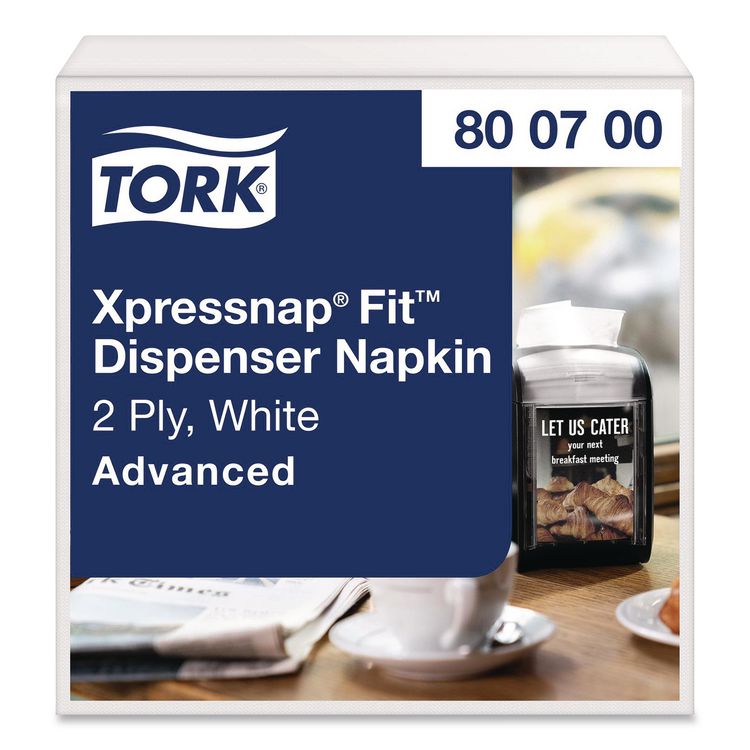 Xpressnap Fit Interfold Dispenser Napkins, 2-Ply, 6.5 x 8.4, White, 720/Pack, 6 Packs/Carton