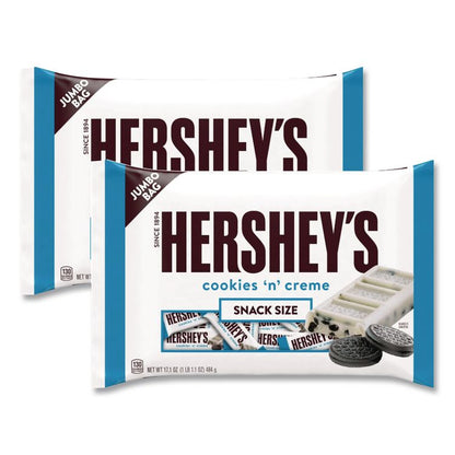 Snack Size Bars, Cookies n Creme, 17.1 oz Bag, 2/Pack