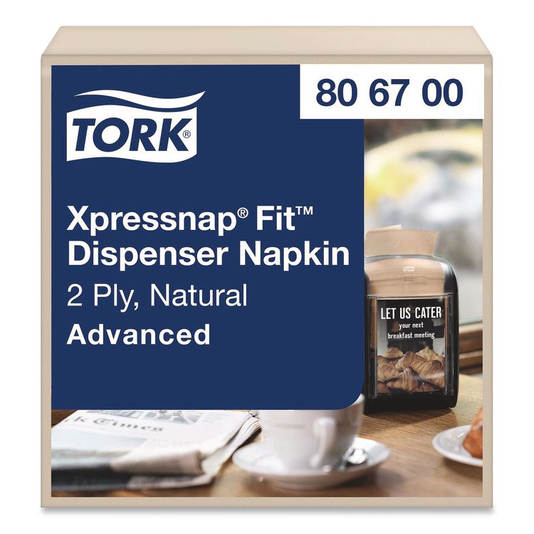 Xpressnap Interfold Dispenser Napkins, 2-Ply, 6.5 x 8.4, Natural, 720/Pack, 6 Packs/Carton