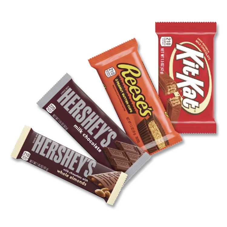 Full Size Chocolate Candy Bar Variety Pack, Assorted 1.5 oz Bar, 30 Bars/Box