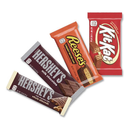 Full Size Chocolate Candy Bar Variety Pack, Assorted 1.5 oz Bar, 30 Bars/Box