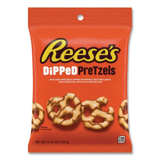 Dipped Pretzels, 4.25 oz Bag, 4/Carton