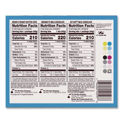 Full Size Chocolate Candy Bar Variety Pack, Assorted 1.5 oz Bar, 18 Bars/Carton