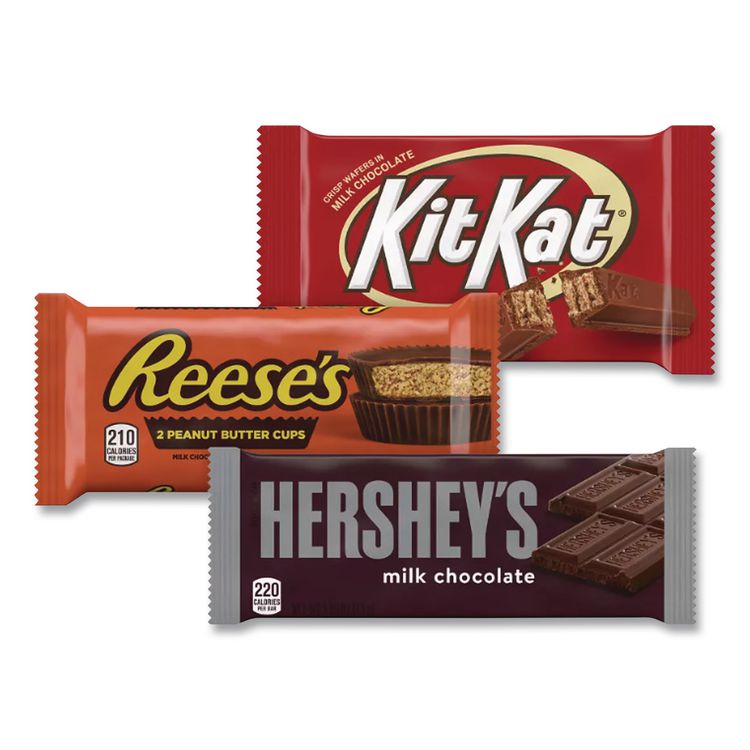 Full Size Chocolate Candy Bar Variety Pack, Assorted 1.5 oz Bar, 18 Bars/Carton
