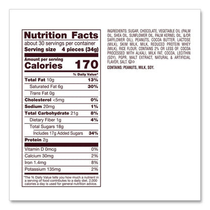 Chocolate Miniatures Party Pack Assortment, 35.9 oz Bag, 2 Bags/Carton