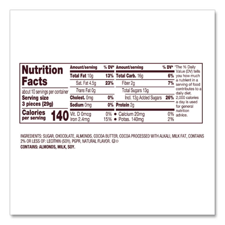 Nuggets Share Pack, Special Dark with Almonds, 10.1 oz Bag, 3/Pack