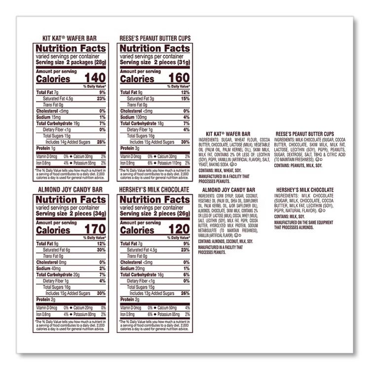 All Time Greats Milk Chocolate Variety Pack, 15.92 oz Bag, 30 Pieces/Bag, 2 Bags/Pack