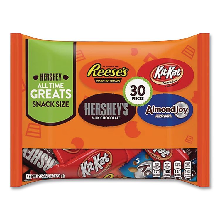 All Time Greats Milk Chocolate Variety Pack, 15.92 oz Bag, 30 Pieces/Bag, 2 Bags/Pack