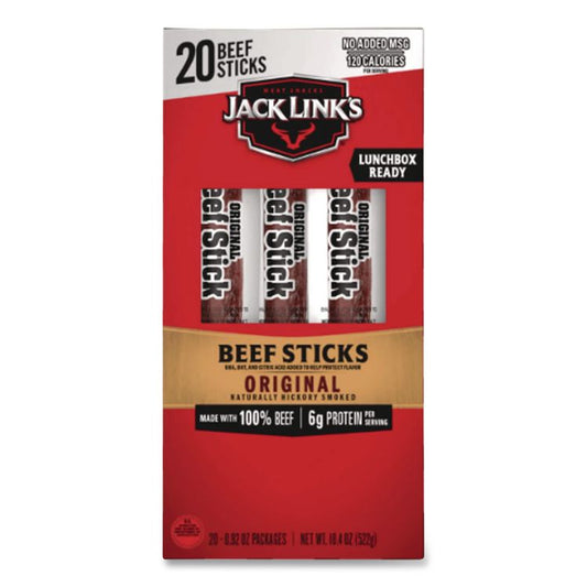 Big Beef Sticks, 0.92 oz Sticks, 20 Sticks/Carton