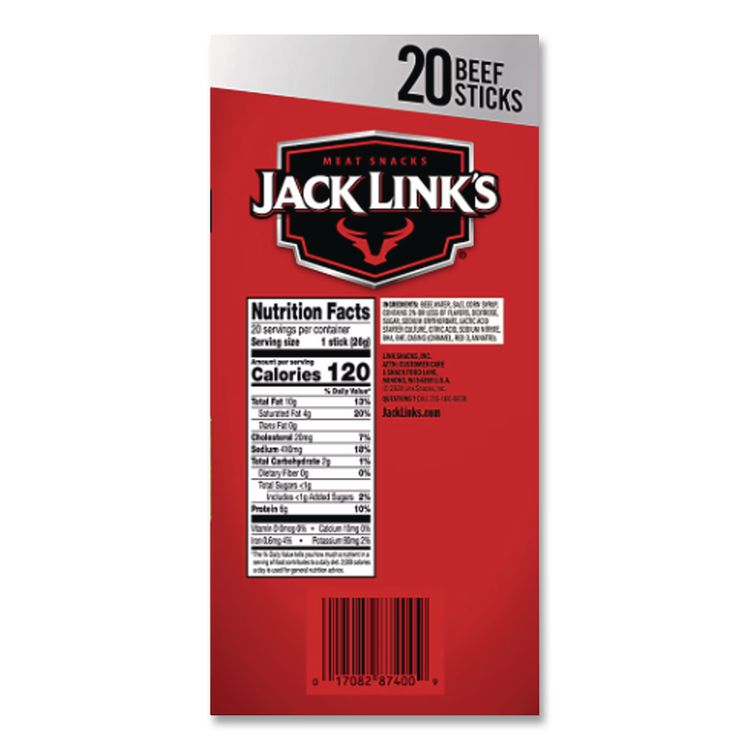 Big Beef Sticks, 0.92 oz Sticks, 20 Sticks/Carton