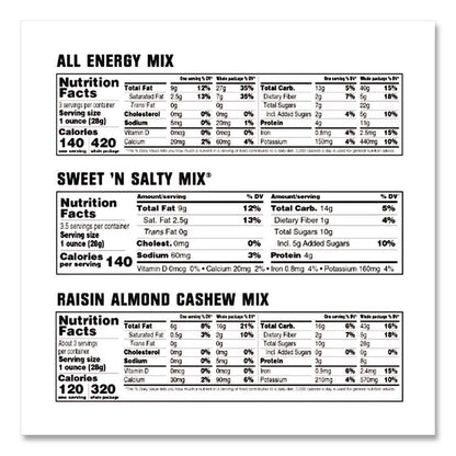 Trail Mix Variety Pack, Assorted Flavors, 18 Packets/Carton