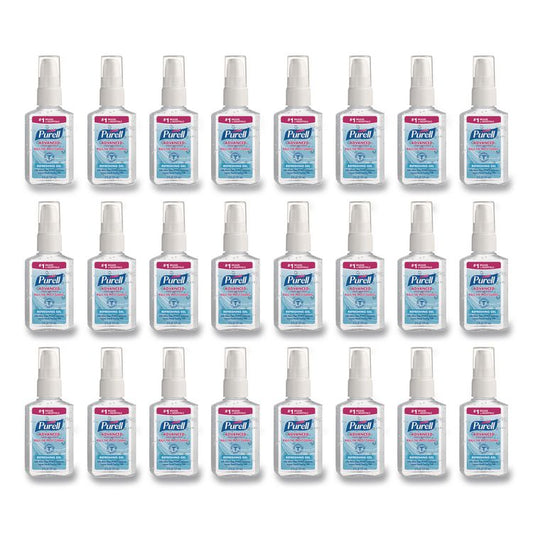 Advanced Hand Sanitizer Refreshing Gel, 2 oz Pump Bottle, Refreshing Scent (Each)