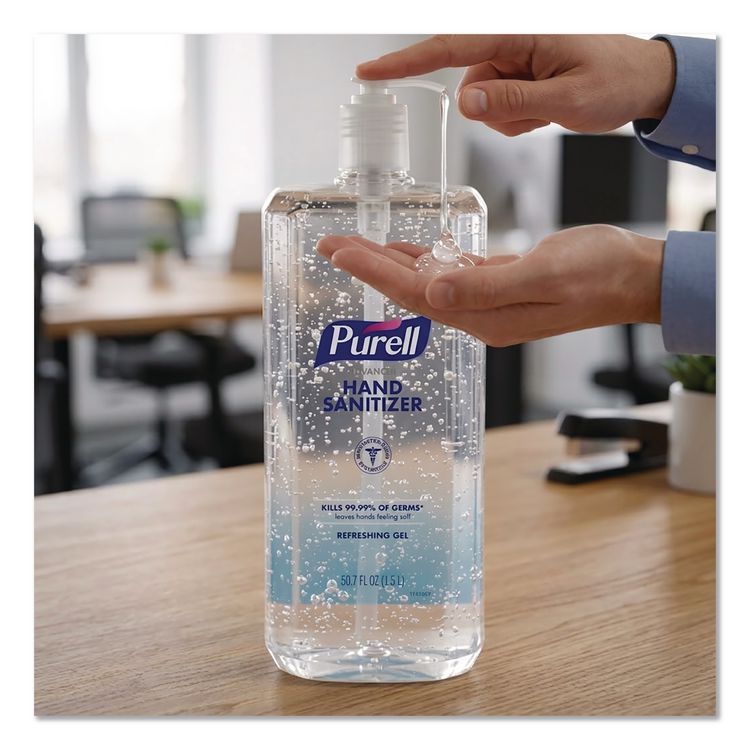 Advanced Hand Sanitizer Refreshing Gel, 1.5 L Pump Bottle, Clean Scent