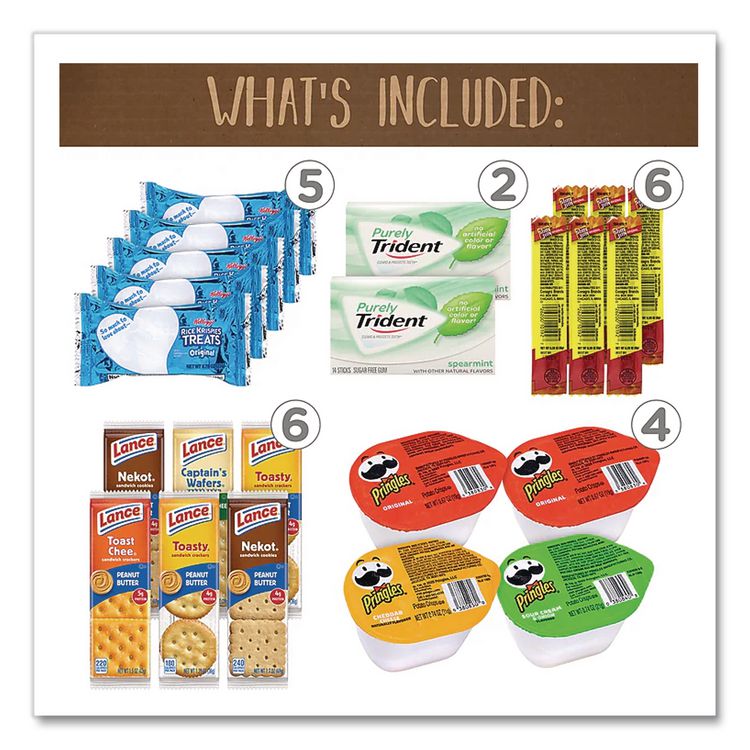 Dorm Room Survival Snack Box, 55 Assorted Snacks/Box