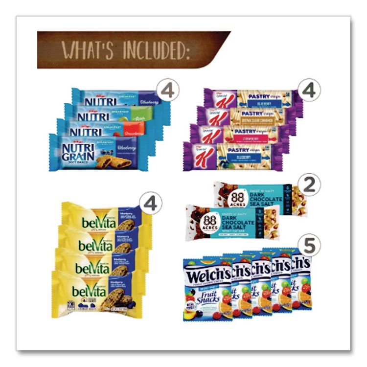 Breakfast Snack Box, 41 Assorted Snacks/Box