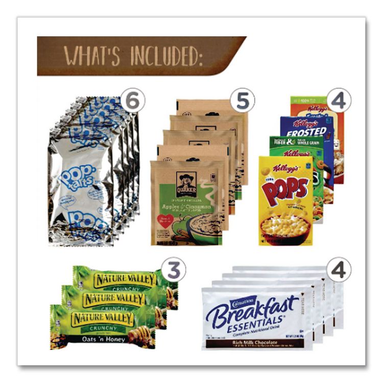 Breakfast Snack Box, 41 Assorted Snacks/Box