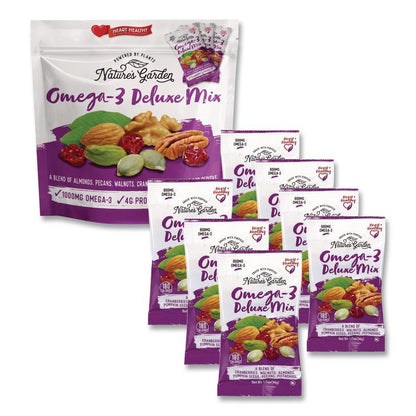 Omega-3 Nut Mix, 1 oz Pouch, 7 Pouches/Pack, 6 Packs/Carton