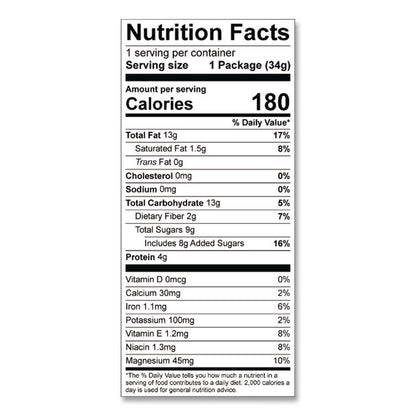 Omega-3 Nut Mix, 1 oz Pouch, 7 Pouches/Pack, 6 Packs/Carton
