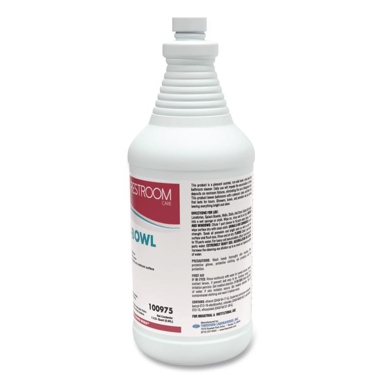 Safe-T-Bowl Liquid Toilet Bowl Cleaner, Unscented, 32 oz Bottle, 12/Carton