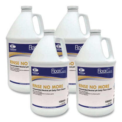 Rinse-No-More Floor Cleaner, Lemon Scent, 1 gal, Bottle, 4/Carton