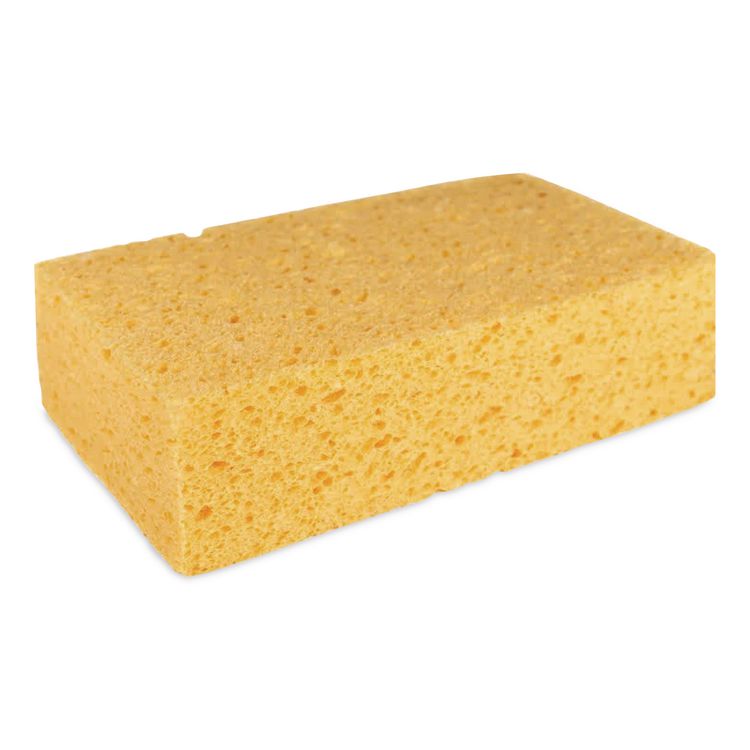 C41 Extra Large Commercial Sponge, 7.5 x 4.3, 2" Thick, Yellow, 24/Carton