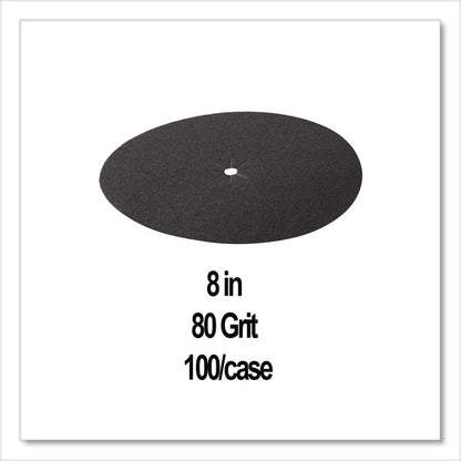Regalite Floor Surfacing Hookit Discs, 8" Diameter, 80 Grit, Purple, 100/Carton