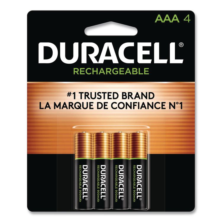 Rechargeable StayCharged NiMH Batteries, AAA, 4/Pack