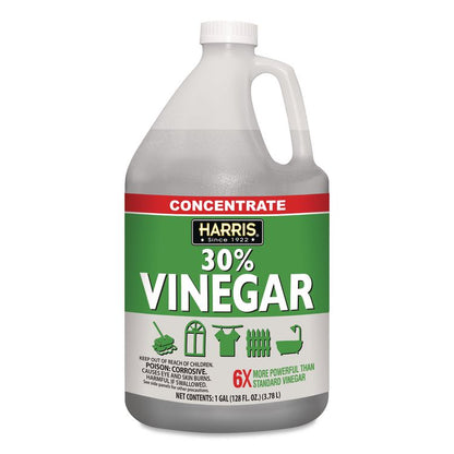 Harris 30 Percent Vinegar Multi-Purpose Cleaner, Unscented, 128 oz Bottle, 4/Carton