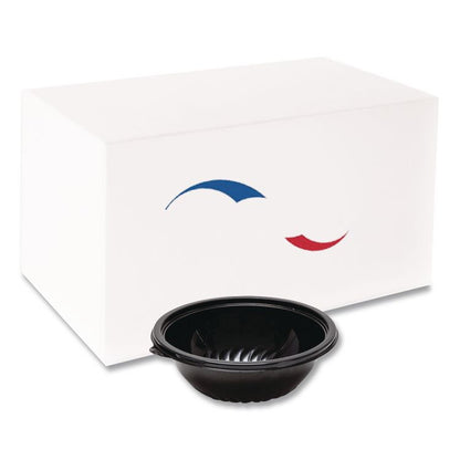 Pack n' Serve Serving Bowl, 48 oz, 9" Diameter, Black, Plastic, 50/Carton