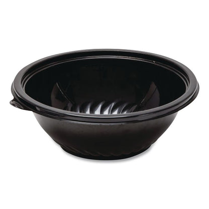 Pack n' Serve Serving Bowl, 48 oz, 9" Diameter, Black, Plastic, 50/Carton