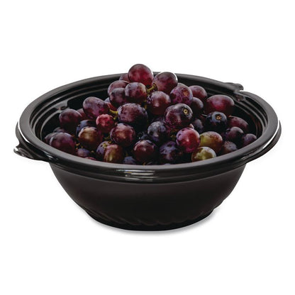 Pack n' Serve Serving Bowl, 48 oz, 9" Diameter, Black, Plastic, 50/Carton