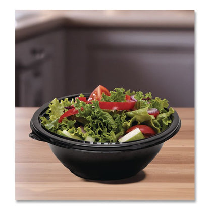 Pack n' Serve Serving Bowl, 48 oz, 9" Diameter, Black, Plastic, 50/Carton