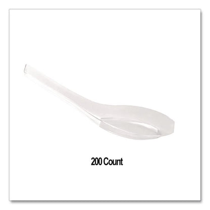 Petites Mini Utensils, Spoon, Plastic, Clear, 200/Carton