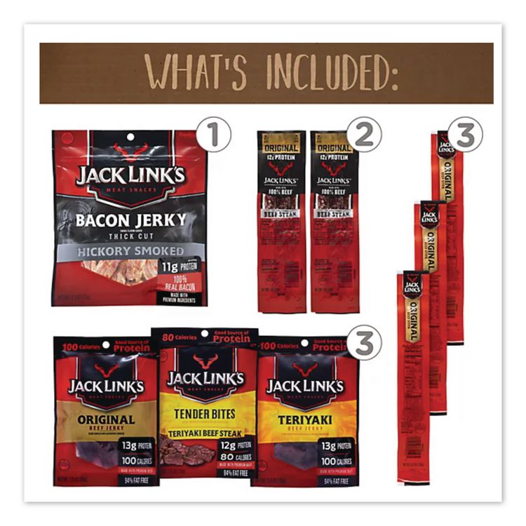 Big Beef Jerky Box, 29 Assorted Snacks/Box