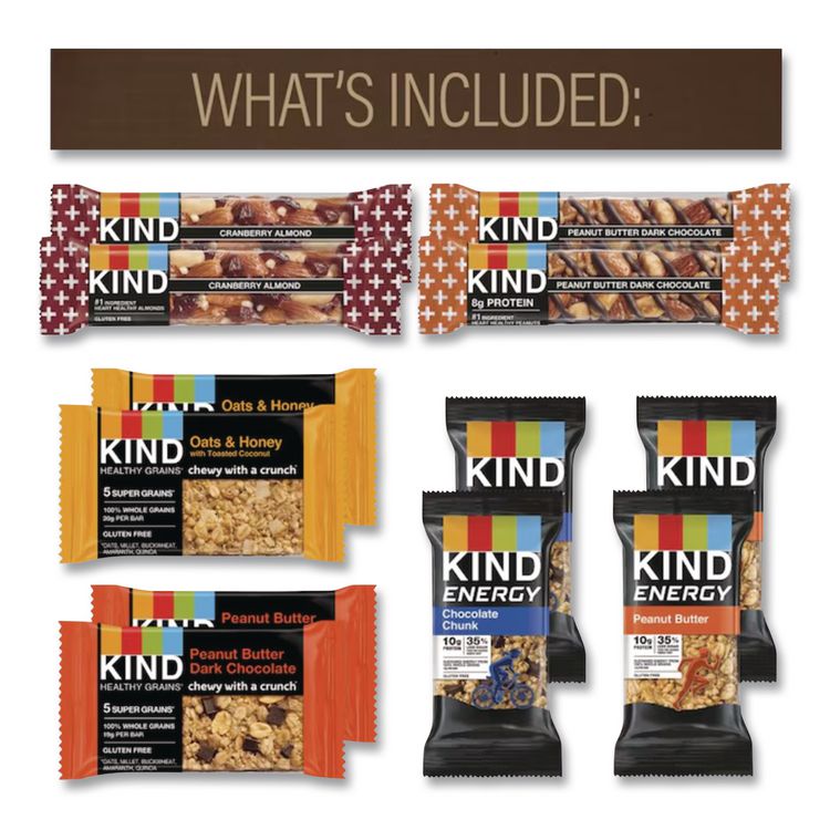 Favorites Snack Box, Assorted Variety of KIND Bars, 2.5 lb Box, 22 Bars/Box