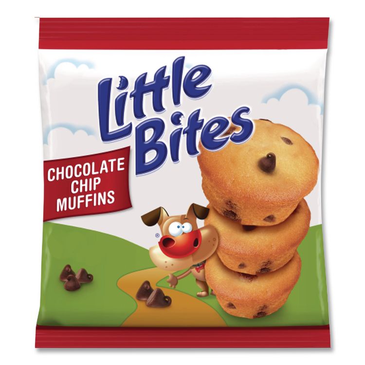 Little Bites Muffins, Chocolate Chip, 1.65 oz Pouch, 20 Pouches/Carton