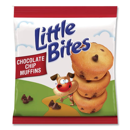 Little Bites Muffins, Chocolate Chip, 1.65 oz Pouch, 20 Pouches/Carton